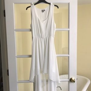 Ivory in color (wouldn’t call it white) hi-lo dress